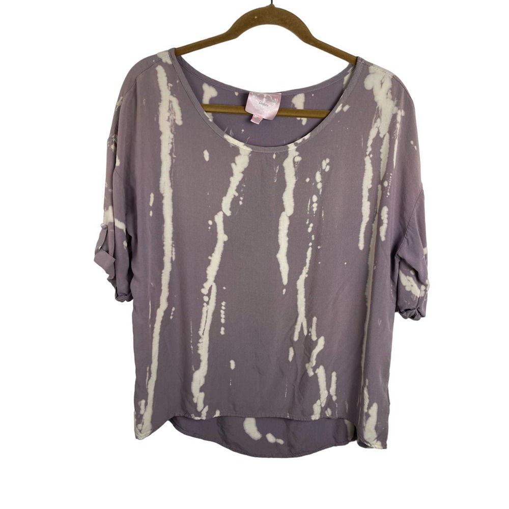 Romeo & Juliet Couture Lavender Tie-Dye Blouse